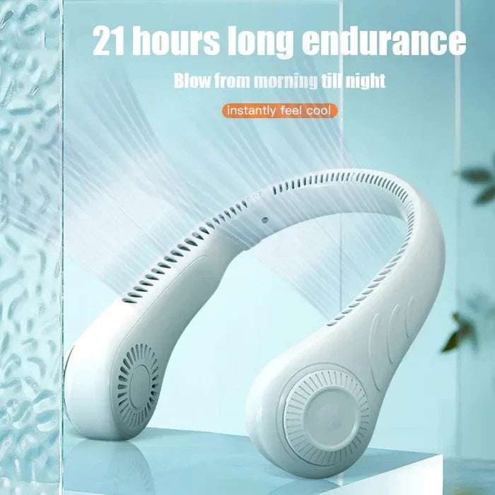 Rechargeable Portable Hanging Neck Fan (Imported)