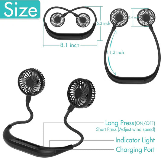 Portable Neck Fan (Imported) 360 degree