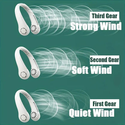 Rechargeable Portable Hanging Neck Fan (Imported)